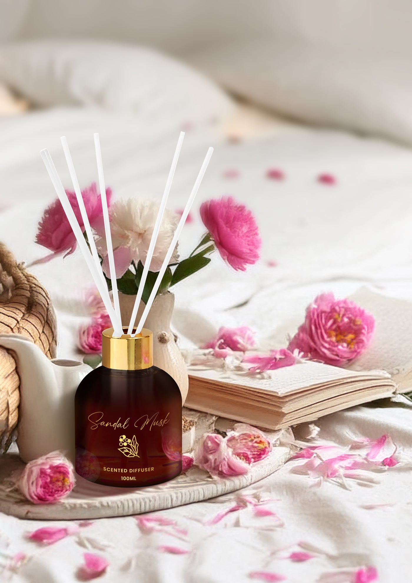 Oriental Sandal Musk (Special Combo) Reed Diffuser (100ml) & Scented Candle (120g)