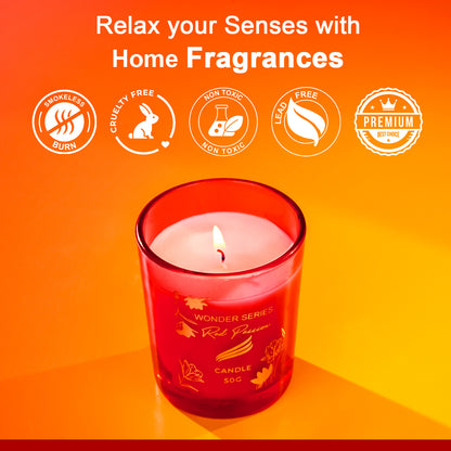 Red Passion Scented Candle - Wonder Series (50gms)