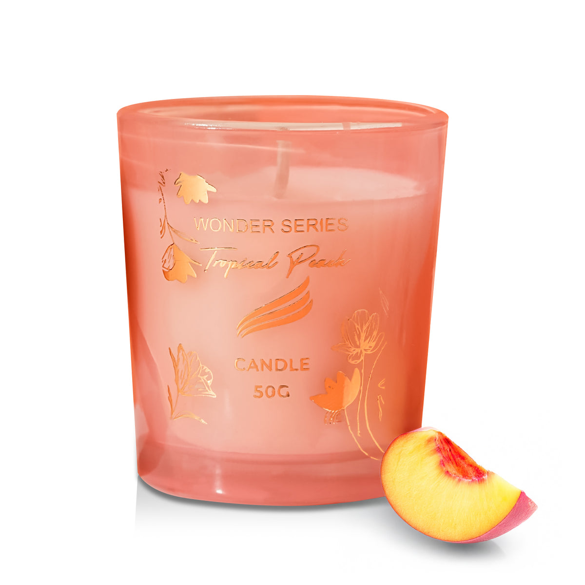 Tropical Peach Scented Candle - Wonder Series (50gms)