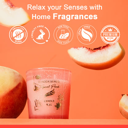 Tropical Peach Scented Candle - Wonder Series (50gms)
