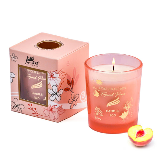 Tropical Peach Scented Candle - Wonder Series (50gms)