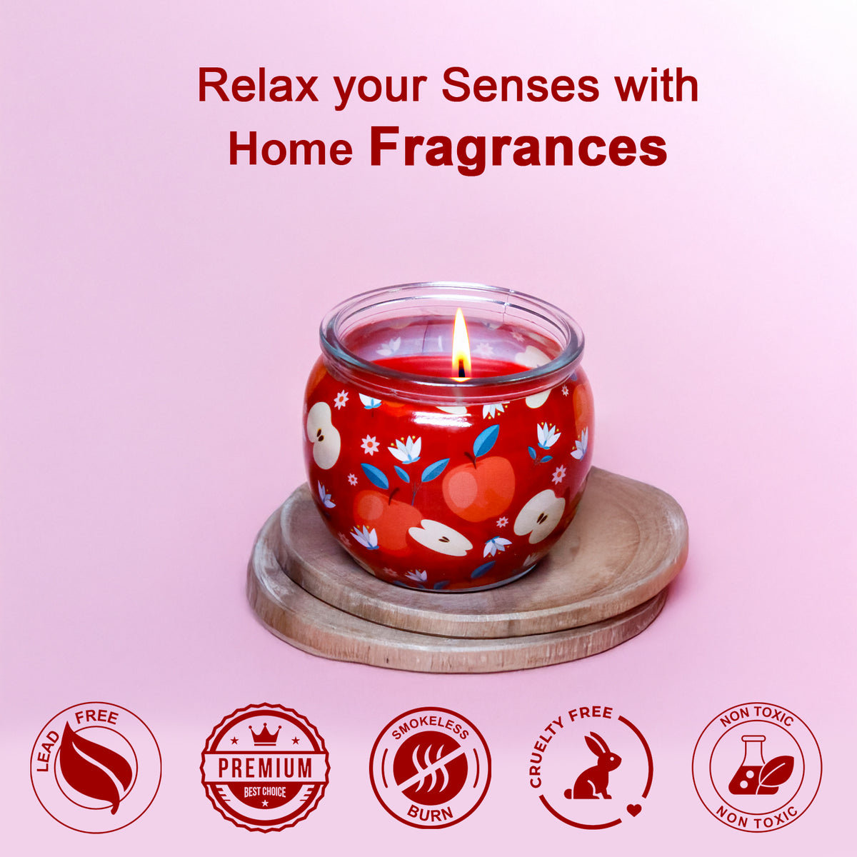 Shrink Sleeve Scented Candle – Apple & Cinnamon (85g)