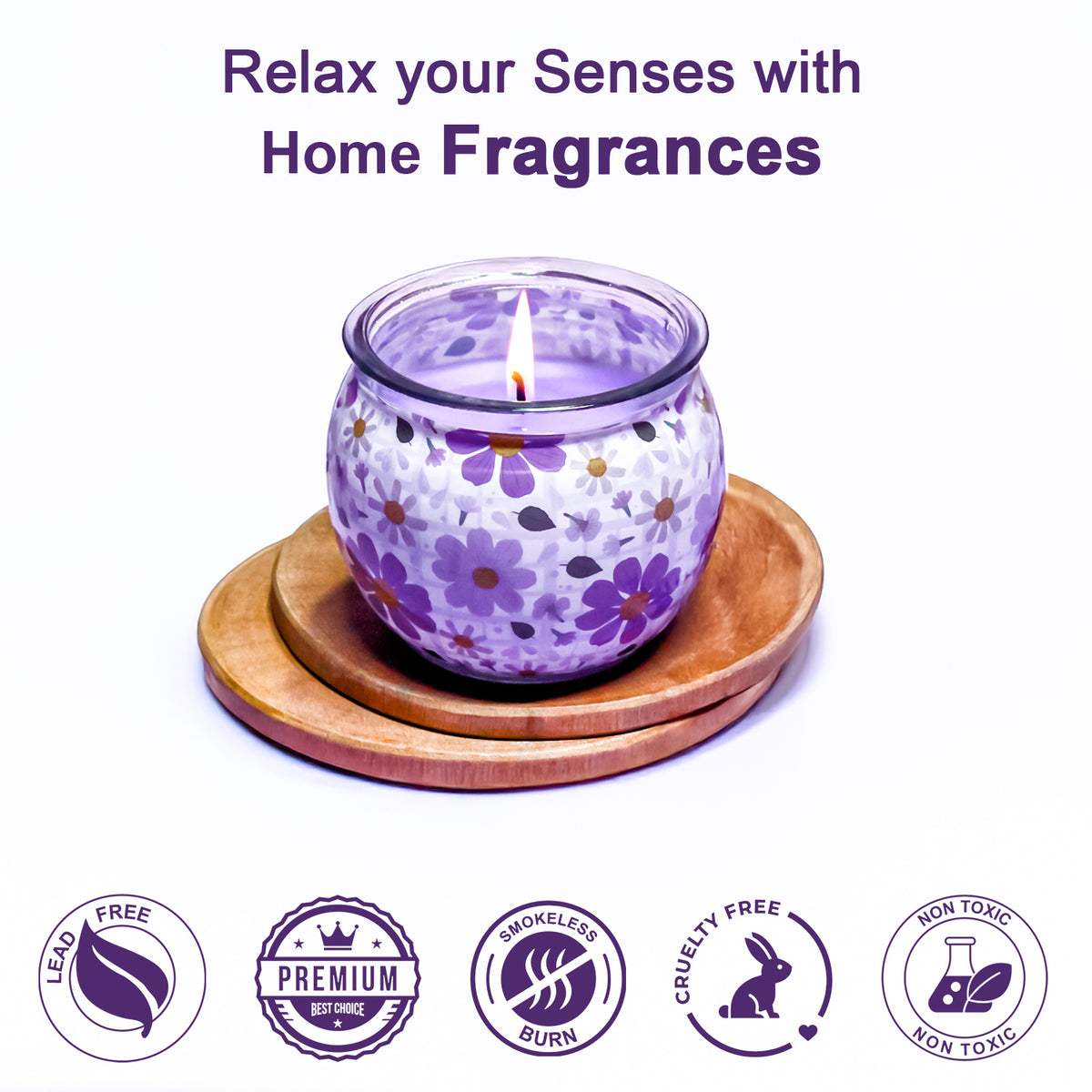 Shrink Sleeve Scented Candle – Fresh Lavender (85g)