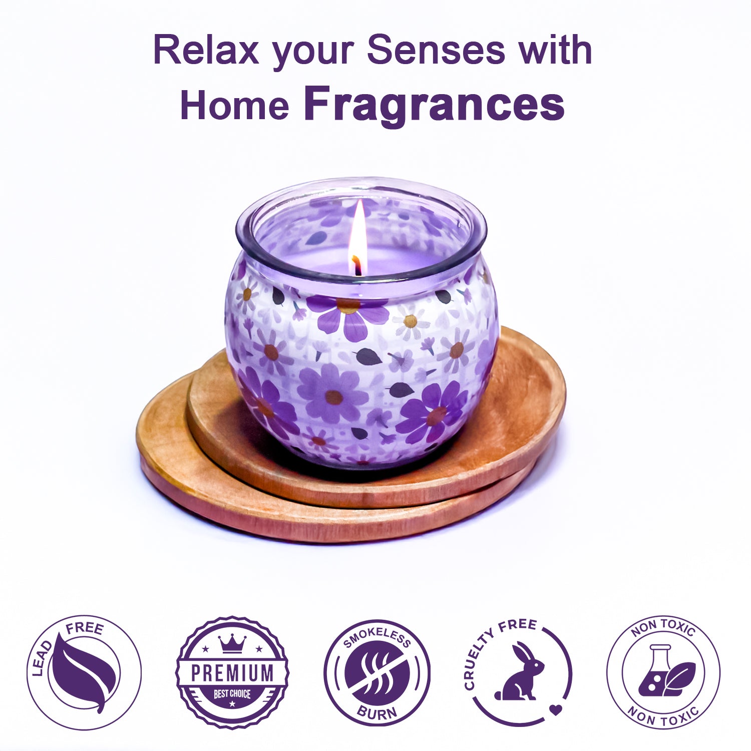 Shrink Sleeve Scented Candle – Fresh Lavender (85g)