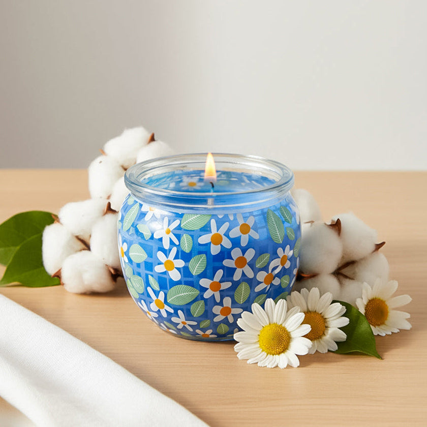 Shrink Sleeve Scented Candle – Fresh Linen (85g)
