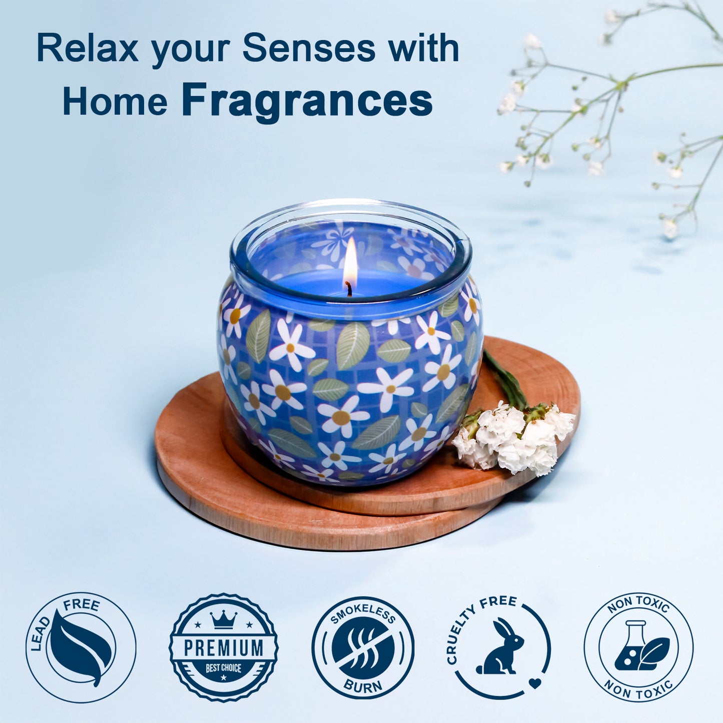 Shrink Sleeve Scented Candle – Fresh Linen (85g)