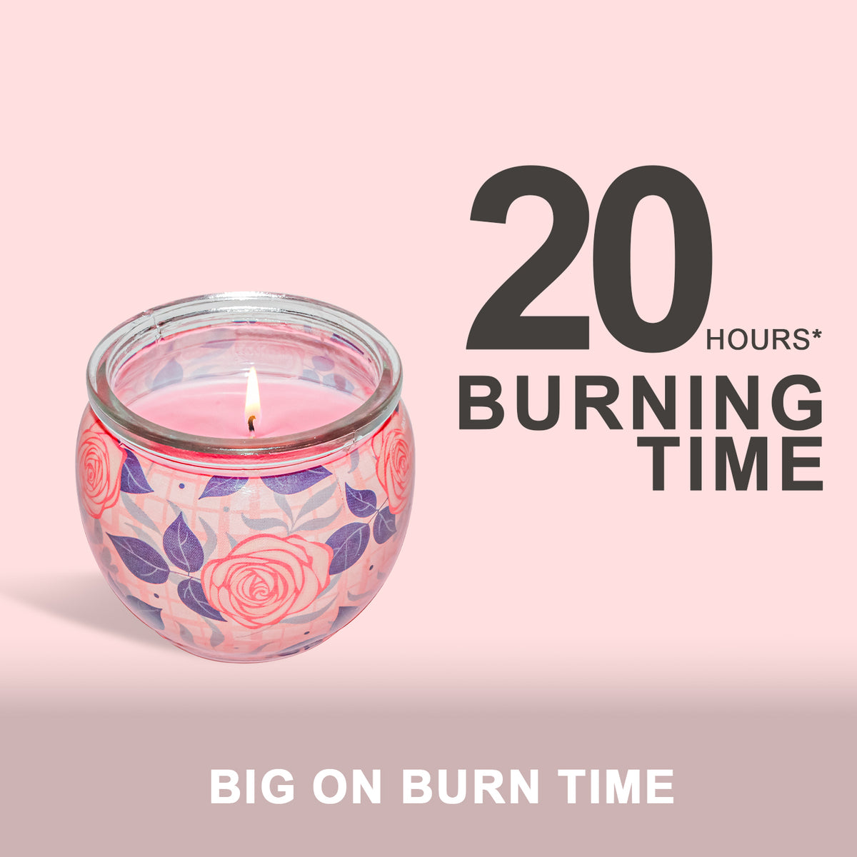 Shrink Sleeve Scented Candle – Rose (85g)