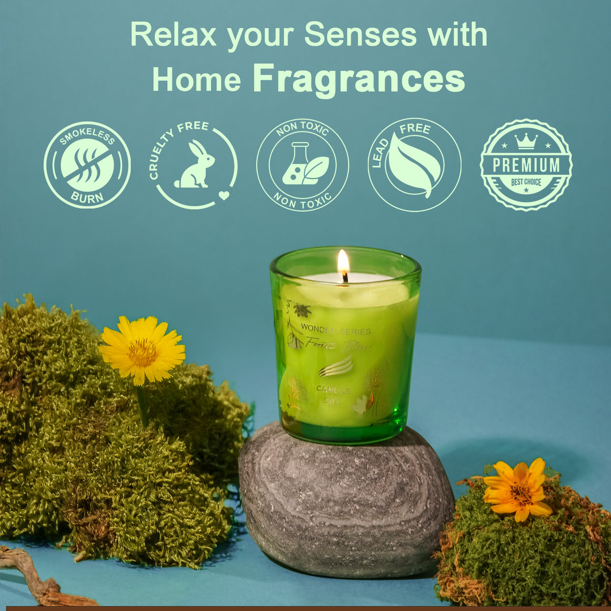 Forest Bliss Scented Candle - Wonder Series (50gms)