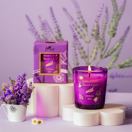 Chamomile & Lavender Scented Candle - Wonder Series (50gms)