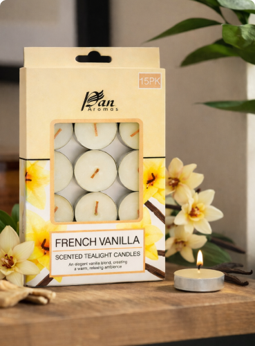 15-Pack Scented Tealight Candle -French Vanilla