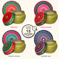 4 Pack Scented Tin Candle - Gift Set