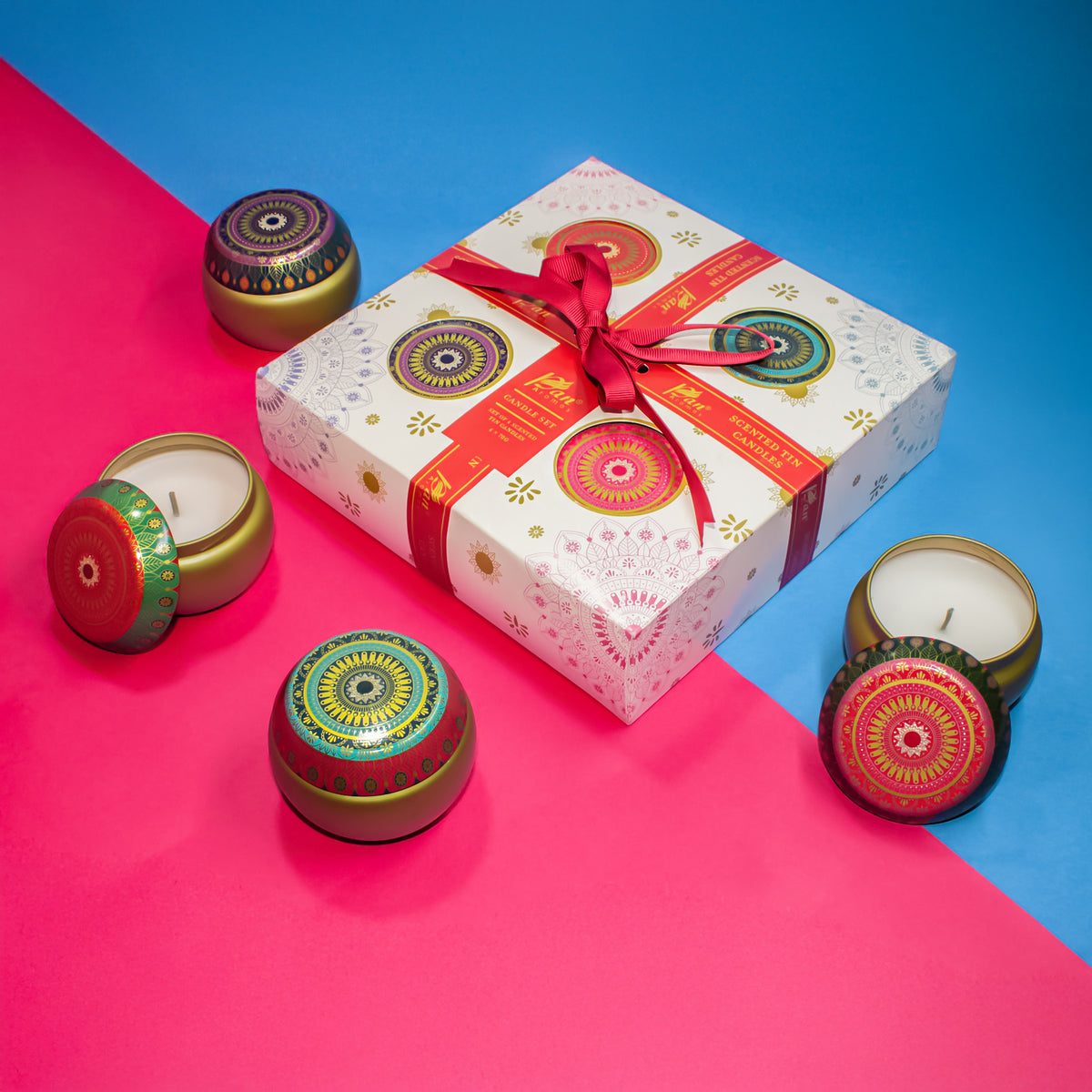 4 Pack Scented Tin Candle - Gift Set