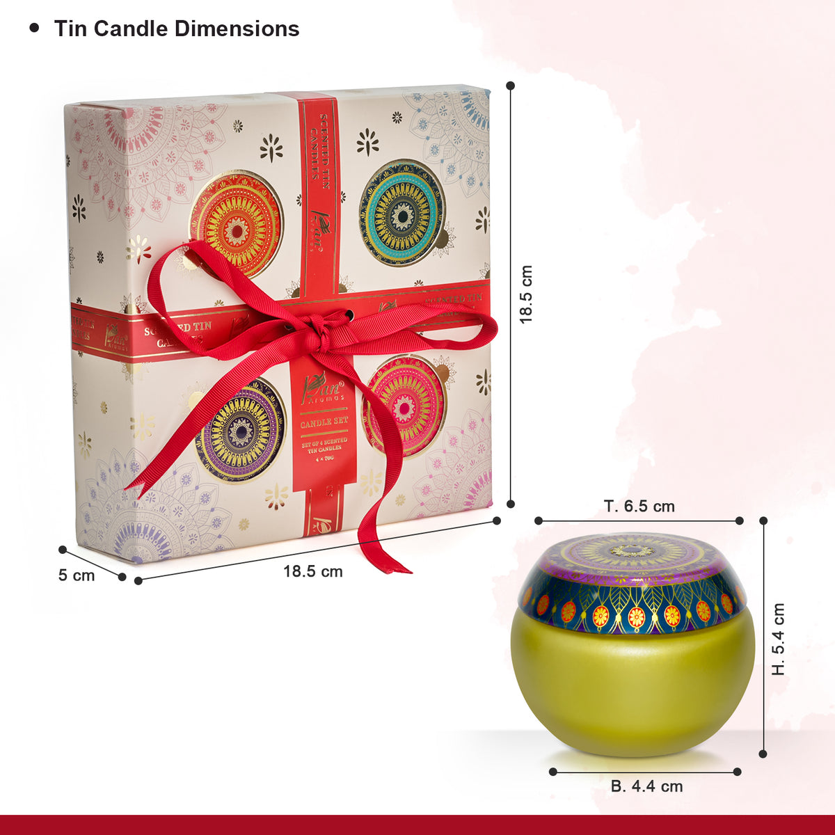 4 Pack Scented Tin Candle - Gift Set