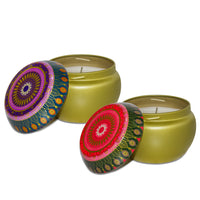 Lavender Lace & Tropical Paradise Scented Tin Candle- 2 Pack