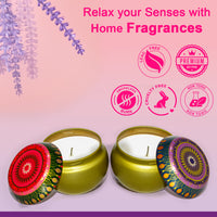 Lavender Lace & Tropical Paradise Scented Tin Candle- 2 Pack