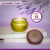 Lavender Lace Scented Tin Candle- 70gm