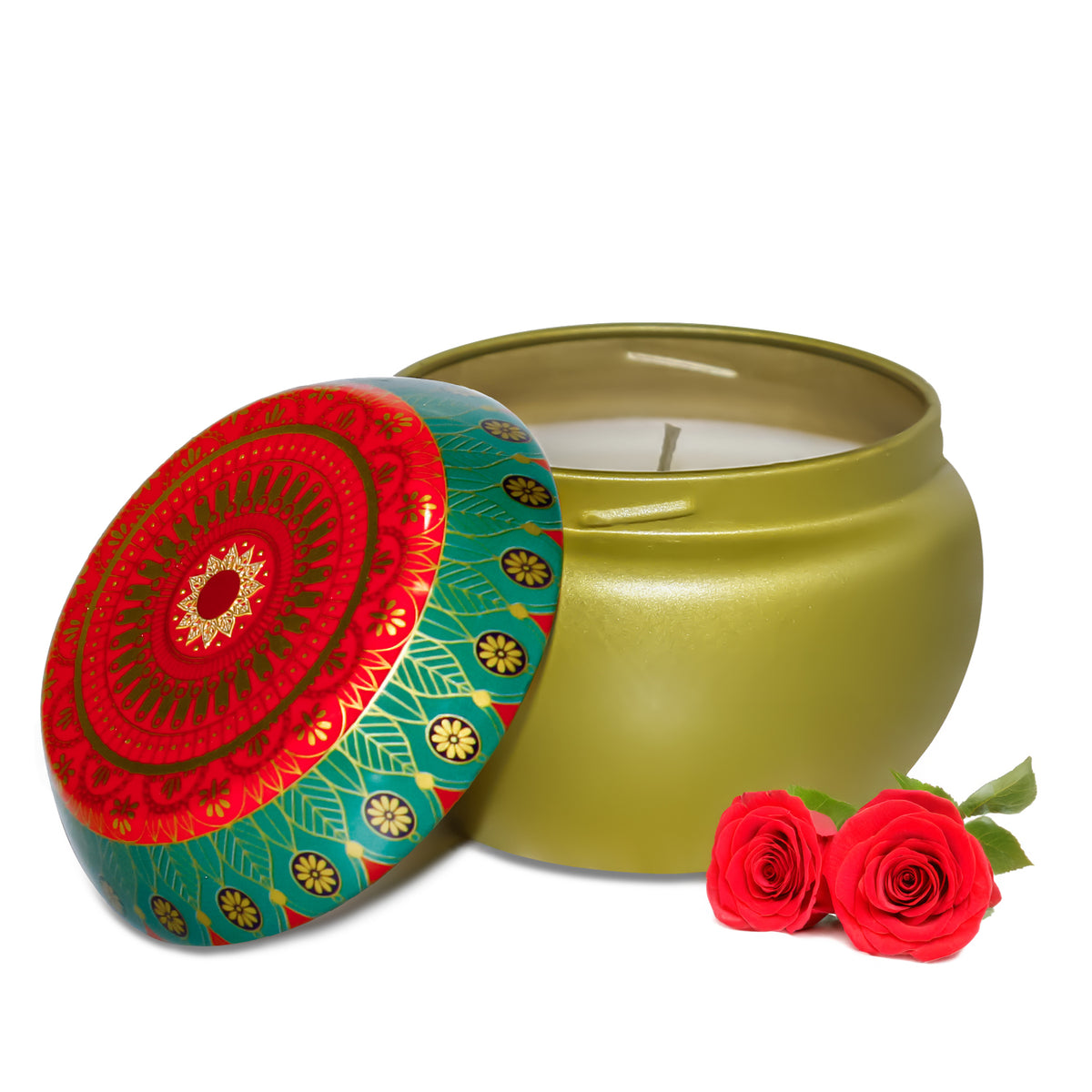 Rose Oud Scented Tin Candle- 70gm