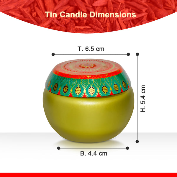 Rose Oud Scented Tin Candle- 70gm