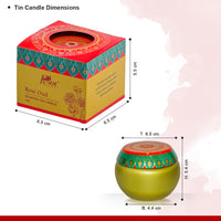 Rose Oud Scented Tin Candle- 70gm