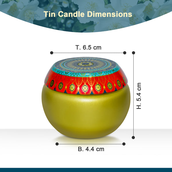 Tuberose Jasmine Scented Tin Candle- 70gm