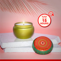 Tuberose Jasmine & Rose Oud Scented Tin Candle- 2 Pack