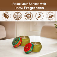 Tuberose Jasmine & Rose Oud Scented Tin Candle- 2 Pack
