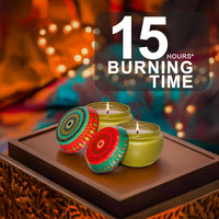 Tuberose Jasmine & Rose Oud Scented Tin Candle- 2 Pack