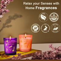 2- Pack Wonder Series Shot Glass Candle -Tropical peach and Chamomile Lavender