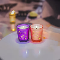 2- Pack Wonder Series Shot Glass Candle -Tropical peach and Chamomile Lavender