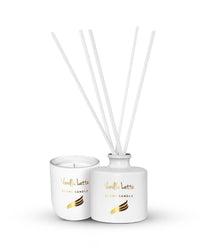 Crystal Collection - Vanilla Latte (Special Combo) Reed Diffuser (100ml) & Scented Candle (150g)