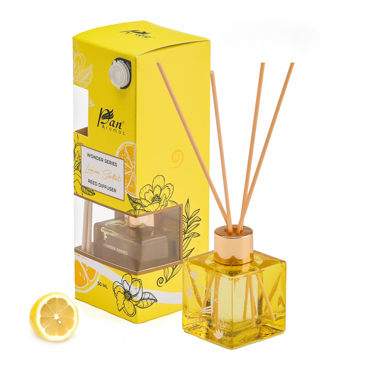 Wonder Series – Lemon Sorbet (Special Combo) | Reed Diffuser (50g) & Scented Candle (50g)