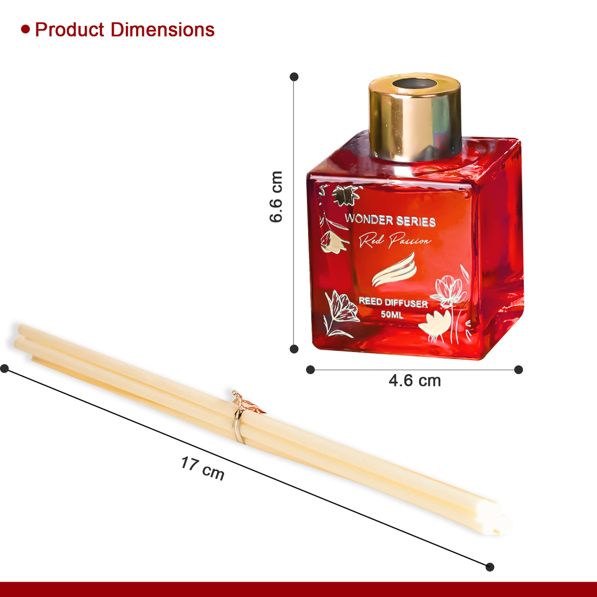 Red Passion Scented Reed Diffuser - Wonder Series (50ml)