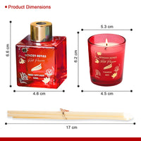 Wonder Series – Red Passion (Special Combo) | Reed Diffuser (50g) & Scented Candle (50g)