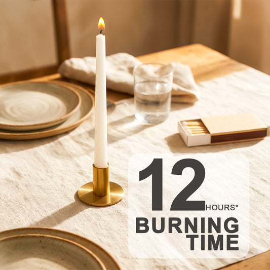 4 -Pack Unscented Dinner Candle - White