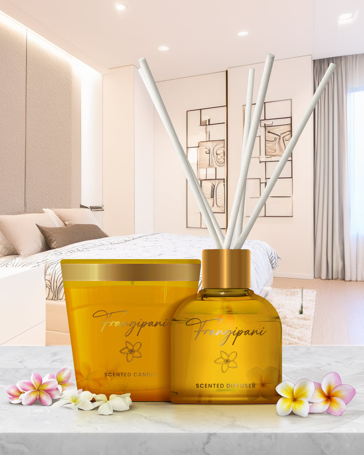 Oriental Frangipani (Special Combo) Reed Diffuser (100ml) & Scented Candle (120g)