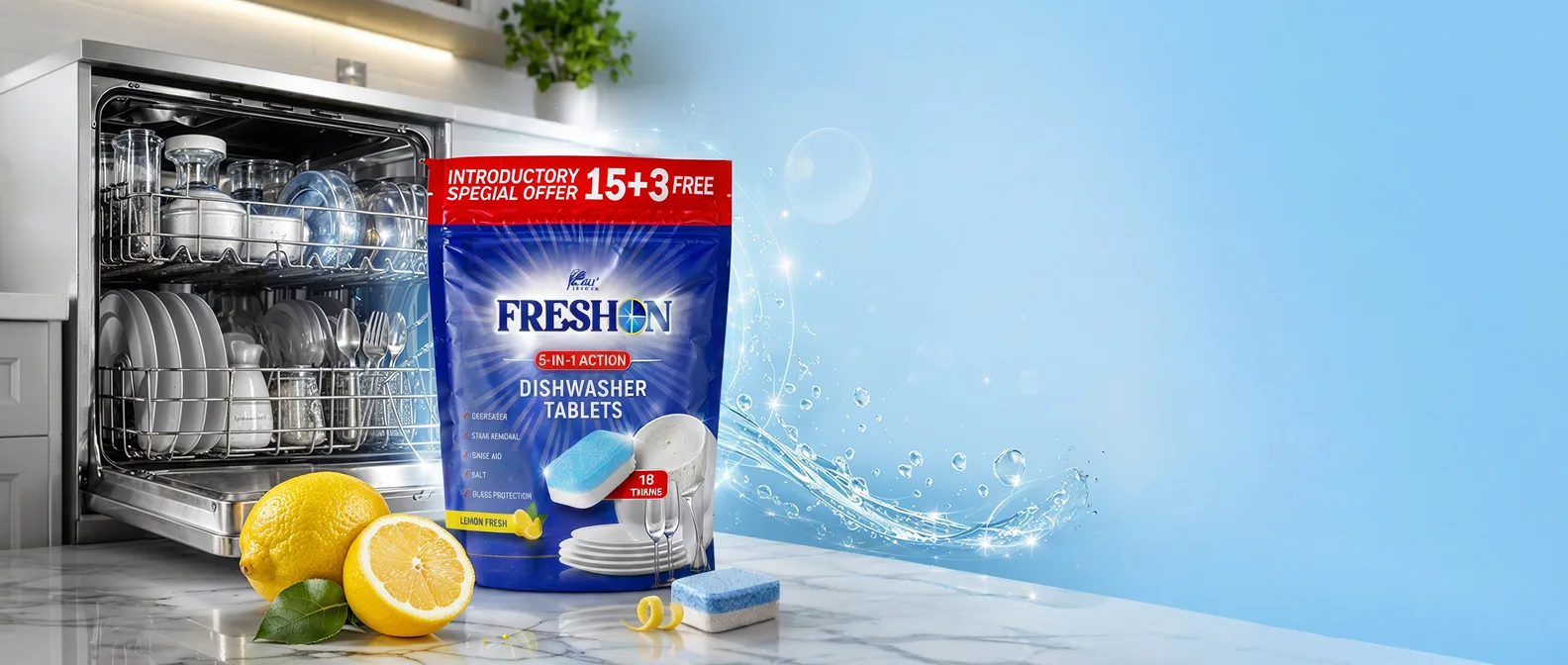Dishwasher Tablets
5-in-1 Action
