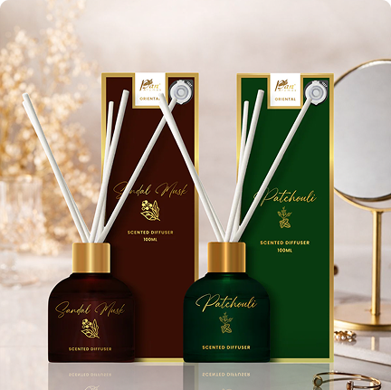 Oriental Sandal Musk (Special Combo) Reed Diffuser (100ml) & Scented Candle (120g)