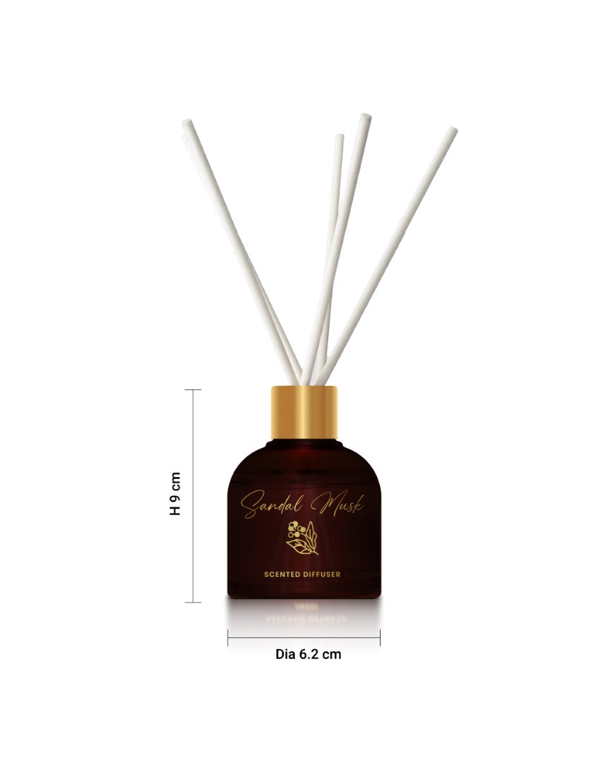 Oriental Sandal Musk (Special Combo) Reed Diffuser (100ml) & Scented Candle (120g)