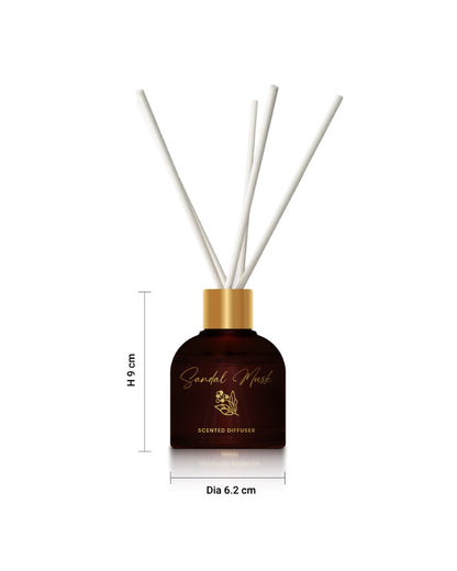 Oriental Sandal Musk (Special Combo) Reed Diffuser (100ml) & Scented Candle (120g)